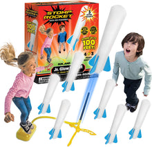 Load image into Gallery viewer, Stomp Rocket The Original Jr. Glow Rocket and Rocket Refill Pack, 7 Rockets and Toy Rocket Launcher - Outdoor Rocket Toy Gift for Boys and Girls Ages 3 Years and Up