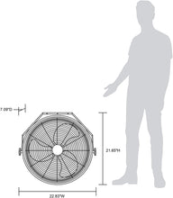 Load image into Gallery viewer, NewAir, WindPro18W, Wall Mounted 18 Inch High-Velocity Industrial Shop Fan with 3 Speed Settings, 3000 CFM,Black