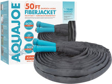 Load image into Gallery viewer, Aqua Joe AJFJH50-58-MAX 50-Ft x 5/8-Inch FiberJacket Hose w/Aluminum Fittings, Heavy Duty Couplings