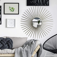 Load image into Gallery viewer, 36&quot; Silver Sunray Wall Accent Mirror