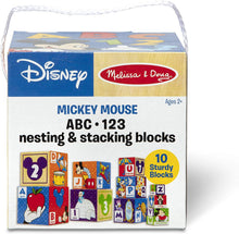 Load image into Gallery viewer, Melissa &amp; Doug Mickey Mouse ABC-123 Nesting &amp; Stacking Blocks