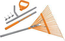 Load image into Gallery viewer, ERGIE SYSTEMS ERG-LFRK24 ErgieShovel Strain Reducing 54-Inch Shaft, 24 Steel Teeth Leaf Rake, Gray/Orange