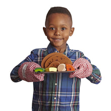 Load image into Gallery viewer, Melissa &amp; Doug Rotisserie and Grill Wooden Barbecue Play Food Set (24 pcs)