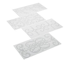 Load image into Gallery viewer, Cake Boss Decorating Tools 4-Piece Classic Fondant Imprint Mat Set, Clear