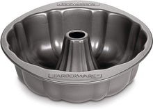 Load image into Gallery viewer, Farberware Nonstick Bakeware Fluted Mold Baking Pan / Nonstick Fluted Mold Cake Pan, Round - 10 Inch, Gray