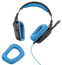 Load image into Gallery viewer, Logitech G430 7.1 DTS Headphone: X and Dolby Surround Sound Gaming Headset for PC, Playstation 4 – On-Cable Controls – Sports-Performance Ear Pads – Rotating Ear Cups – Light Weight Design, Blue/Black