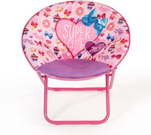 Load image into Gallery viewer, Idea Nuova Plush Pink Saucer Chair for Teens and Kids JoJo Siwa, Pink