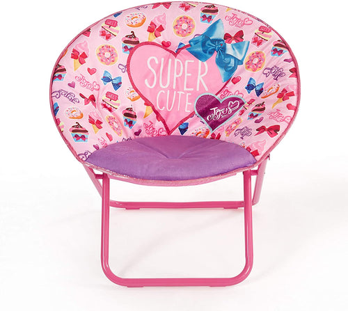 Idea Nuova Plush Pink Saucer Chair for Teens and Kids JoJo Siwa, Pink