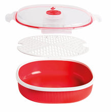 Load image into Gallery viewer, Snips Microwave Cookware Steamer, 67.6 Oz./8.45 Cups, Red