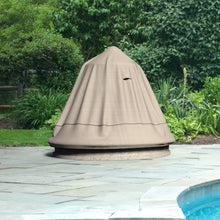 Load image into Gallery viewer, Budge P9A01PM1 English Garden Chiminea Cover Heavy Duty and Waterproof, 22&quot; Diameter x 38&quot; Drop, Tan Tweed