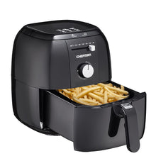 Load image into Gallery viewer, Chefman Express Air Fryer, Rapid Hot-Air Technology, Ultra quiet, Includes Recipe Book, Minimum Temperature 180°F to Maximum 390°F, Black - RJ38