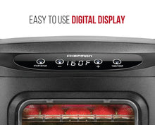 Load image into Gallery viewer, Chefman Food Dehydrator Machine, Touch Screen Electric Multi-Tier Food Preserver, Meat or Beef Jerky Maker, Fruit Leather, Vegetable Dryer w/ 6 Slide Out Drying Rack Trays &amp; Transparent Door, Black