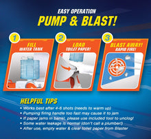 Load image into Gallery viewer, Toilet Paper Blasters Sheet Storm, Toy Blaster Shoots Rapid Fire TP Spitballsup To 50' –Uses Real Toilet Paper Super Fun Gift for Kids, Teens, College Students, Dads, Adults –Outdoors &amp; Indoors