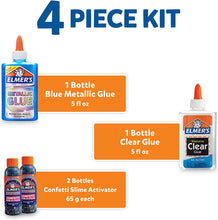 Load image into Gallery viewer, Elmer’s Confetti Slime Kit | Slime Supplies Include Metallic Glue, Clear Glue