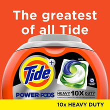 Load image into Gallery viewer, Tide Power pods Laundry Detergent Liquid pacs, 10x Heavy Duty for Impossible Stains, 48 Count