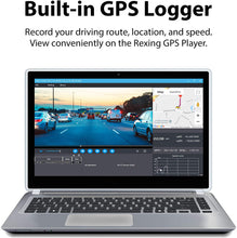 Load image into Gallery viewer, Rexing V1P Pro Dual 1080p Full HD Front and Rear 170 Degree Wide Angle Wi-Fi Car Dash Cam with Built-in GPS Logger, Supercapacitor, 2.4" LCD Screen, G-Sensor, Loop Recording, Mobile App
