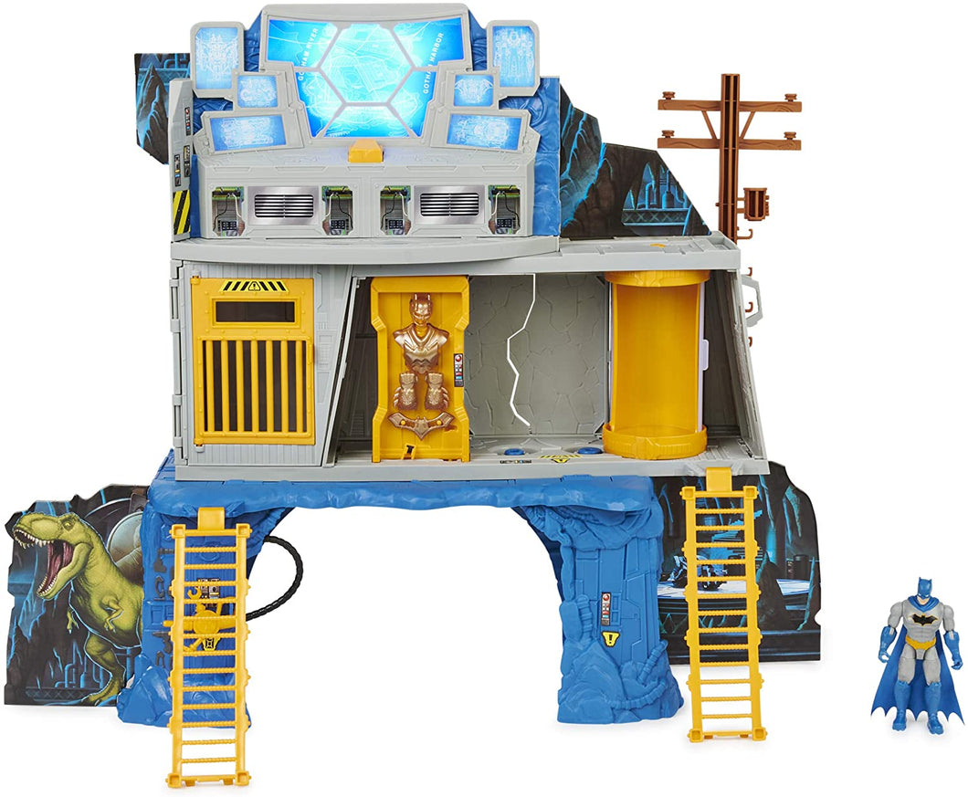 BATMAN 3-in-1 Batcave Playset with Exclusive 4-inch Action Figure and Battle Armor