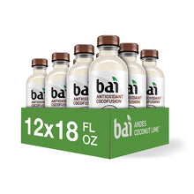 Load image into Gallery viewer, Bai Coconut Flavored Water, Andes Coconut Lime, Antioxidant Infused Drinks, 18 Fluid Ounce Bottles