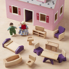 Load image into Gallery viewer, Melissa &amp; Doug Fold and Go Wooden Dollhouse