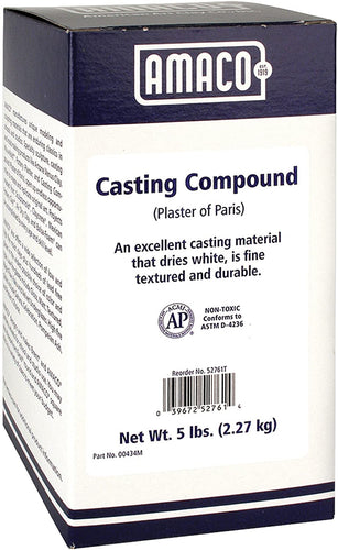 AMACO Plaster of Paris Casting Compound, 5 Lb Box, White