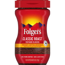 Load image into Gallery viewer, Folgers Classic Roast Instant Coffee Crystals, 8 Ounces