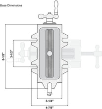 Load image into Gallery viewer, WEN 413CV 3.25" Compound Cross Slide Industrial Strength Benchtop and Drill Press Vise