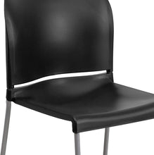 Load image into Gallery viewer, Flash Furniture 5 Pk. HERCULES Series 880 lb. Capacity Black Full Back Contoured Stack Chair with Sled Base