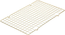 Load image into Gallery viewer, Wilton Non-Stick Diamond-Infused Large Navy Blue Cookie Sheet with Gold Cooling Grid Set