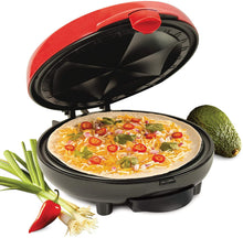 Load image into Gallery viewer, Nostalgia Taco Tuesday Deluxe Electric Quesadilla Maker with Extra Stuffing Latch