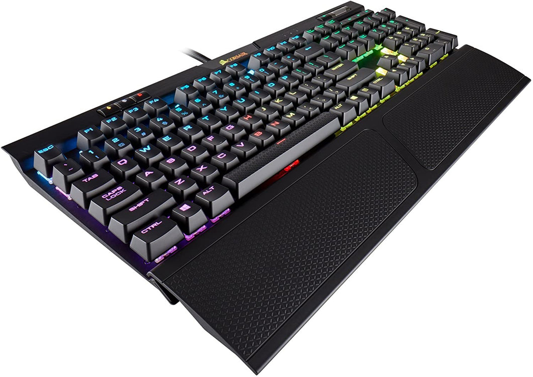 CORSAIR K70 RAPIDFIRE Mechanical Gaming Keyboard - Backlit Red LED - USB Passthrough & Media Controls - Fastest & Linear - Cherry MX Speed