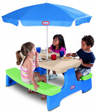 Load image into Gallery viewer, Little Tikes Easy Store Picnic Table with Umbrella