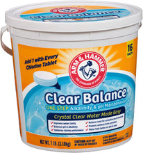 Load image into Gallery viewer, Arm &amp; Hammer Clear Balance Pool Maintenance Tablets, 16 Count, Net Wt. 7LB (3.18kg)