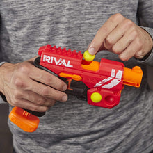 Load image into Gallery viewer, NERF Rival Knockout XX-100 Blaster -- Round Storage, 90 FPS Velocity, Breech Load -- Includes 2 Official Rival Rounds -- Team Red