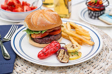 Load image into Gallery viewer, Corelle 20 Piece Livingware Dinnerware Set with Storage, Classic Café Blue, Service for 4