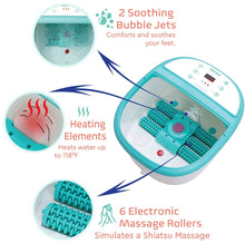 Load image into Gallery viewer, Foot Spa Bath Massager with Heat - Feet Soaking Tub Features 6 Shiatsu Massage Rollers, Rotting Callus Remover, Adjustable Time &amp; Temperature - Stress Relief for Fatigue and Tired Feet