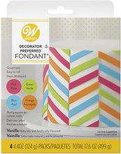 Load image into Gallery viewer, Wilton Primary Decorator Preferred Fondant, Assorted, 4-Pack, Cake Decorating Supplies