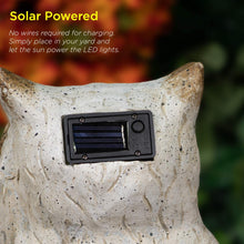 Load image into Gallery viewer, Alpine Corporation Benzara ALP-QWR476SLR 16&quot; Solar Owl Family Welcome Statue Animal Statue