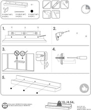Load image into Gallery viewer, InPlace Shelving 9084682 Floating Shelf with Picture Ledge, 60Wx4.5Dx3.5H, Black