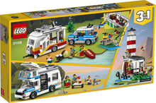 Load image into Gallery viewer, LEGO Creator 3in1 Caravan Family Holiday 31108 Vacation Toy Building Kit for Kids Who Love Creative Play and Camping Adventure Playsets with Cute Animal Figures
