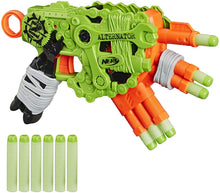 Load image into Gallery viewer, NERF Zombie Strike Alternator Blaster -- Fires 3 Ways -- Includes 12 Official Zombie Strike Elite Darts - for Kids, Teens, Adults