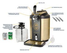 Load image into Gallery viewer, Nostalgia CBD5 Homecraft Kegerator On Tap Beer Growler Cooling System