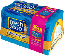 Load image into Gallery viewer, Fresh Step Triple Action, Clumping Cat Litter, Scented, 38 Pounds
