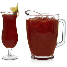 Load image into Gallery viewer, Libbey Modern Bar Bloody Mary Entertaining Set with 4 Hurricane Glasses and Pitcher