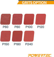Load image into Gallery viewer, POWERTEC 110540 8" PSA 60 Grit Aluminum Oxide Adhesive Sanding Disc