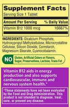 Load image into Gallery viewer, Spring Valley Vitamin B12 Timed Release Tablets, 1000 mcg, 150 Count (Pack of 2, 300 Count Total)