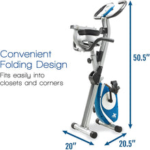 Load image into Gallery viewer, XTERRA Fitness FB350 Folding Exercise Bike, Silver