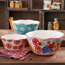 Load image into Gallery viewer, The Pioneer Woman Flea Market Wavy Nesting Bowl Set - 3 piece set