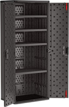 Load image into Gallery viewer, Suncast Commercial 19 Cubic Ft. Heavy-Duty Resin Cabinet with 4 Shelves, Black