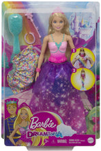 Load image into Gallery viewer, Barbie Dreamtopia 2-in-1 Princess to Mermaid Fashion Transformation Doll (Blonde, 11.5-in) with 3 Looks and Accessories, for 3 to 7 Year Olds