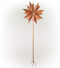 Load image into Gallery viewer, Alpine Corporation NCY354 Alpine Rustic Metal Rudbeckia Windmill Stake, 96 Inch Tall, Rusty